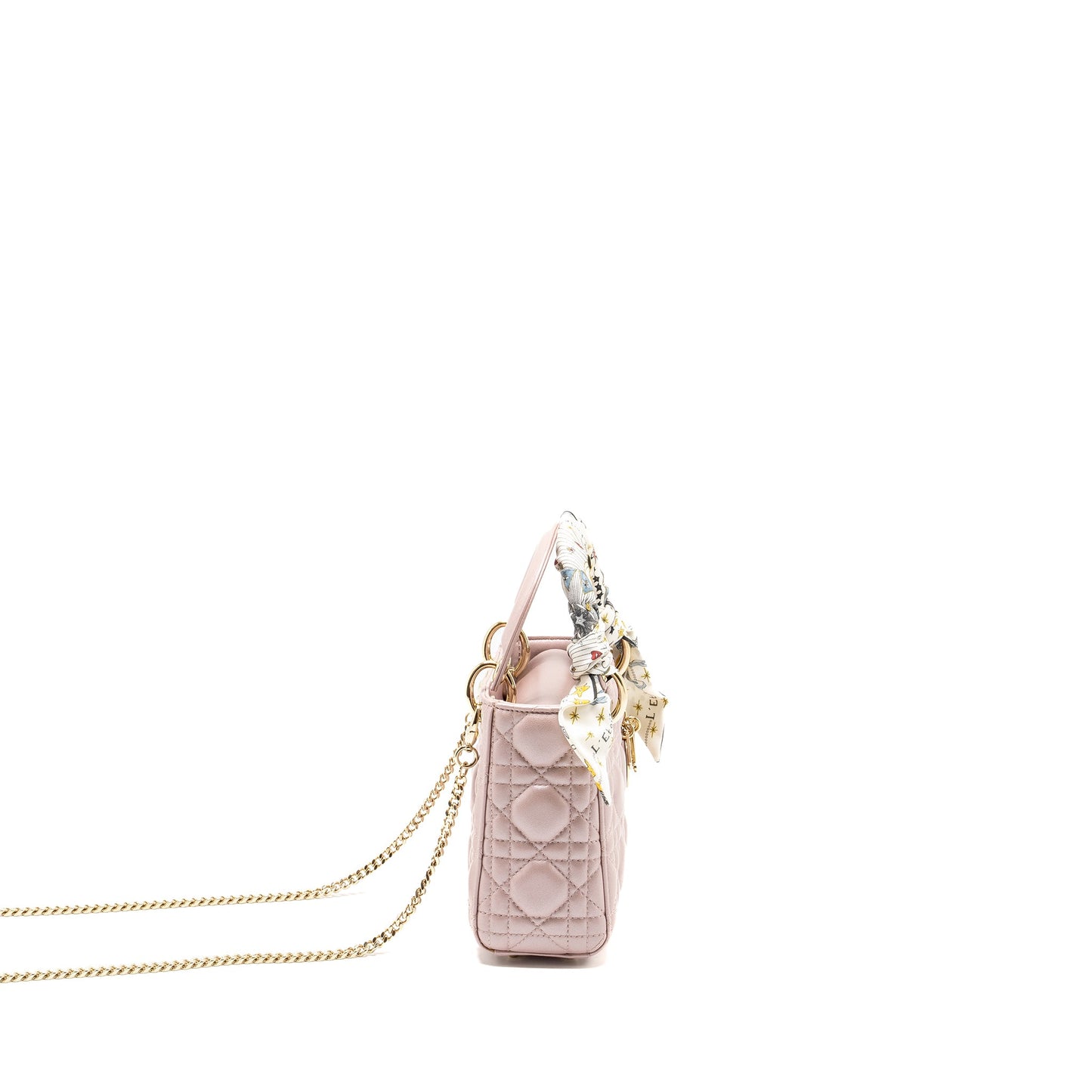 Dior Mini Lady Dior Lambskin Lotus Pink
