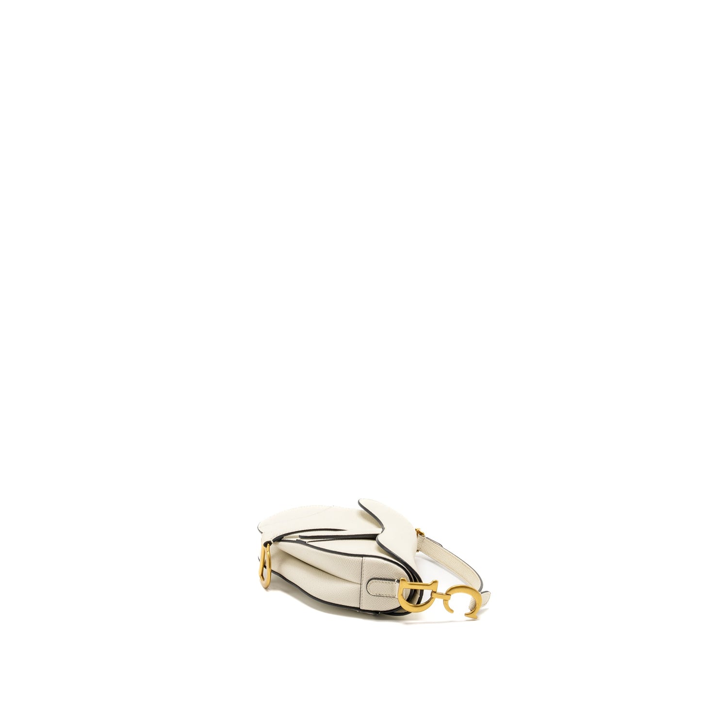 Dior Mini Saddle Purse Calfskin White