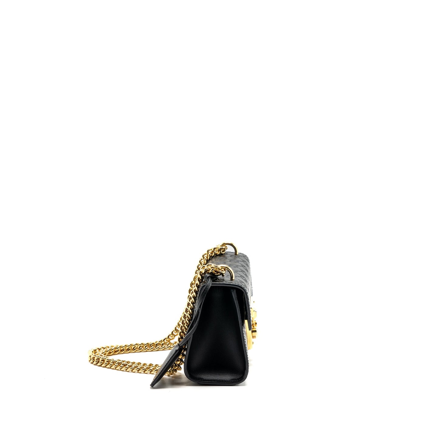 Gucci Small Padlock Chain Purse Calfskin Black