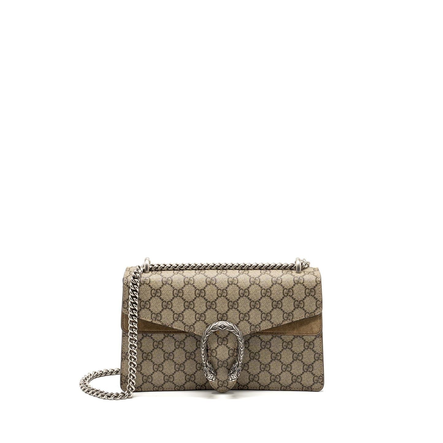 Gucci Dionysus Mini Purse supreme canvas / suede beige
