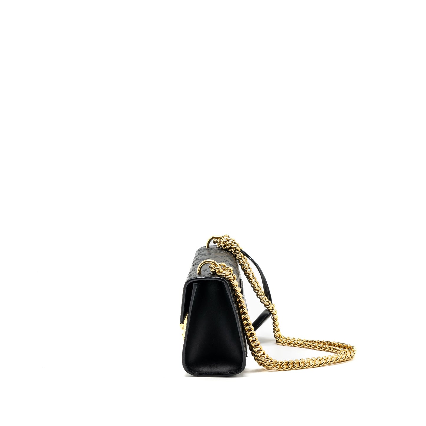 Gucci Small Padlock Chain Purse Calfskin Black
