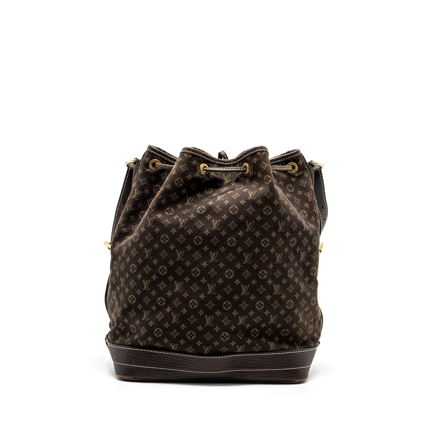 Louis Vuitton Lin Noe Purse Fabric/Leather EBENE
