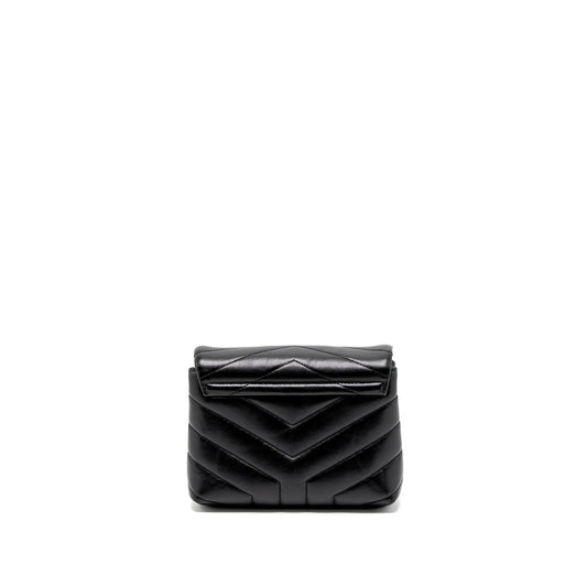 Saint Laurent LouLou Toy Strap Purse Calfskin Black
