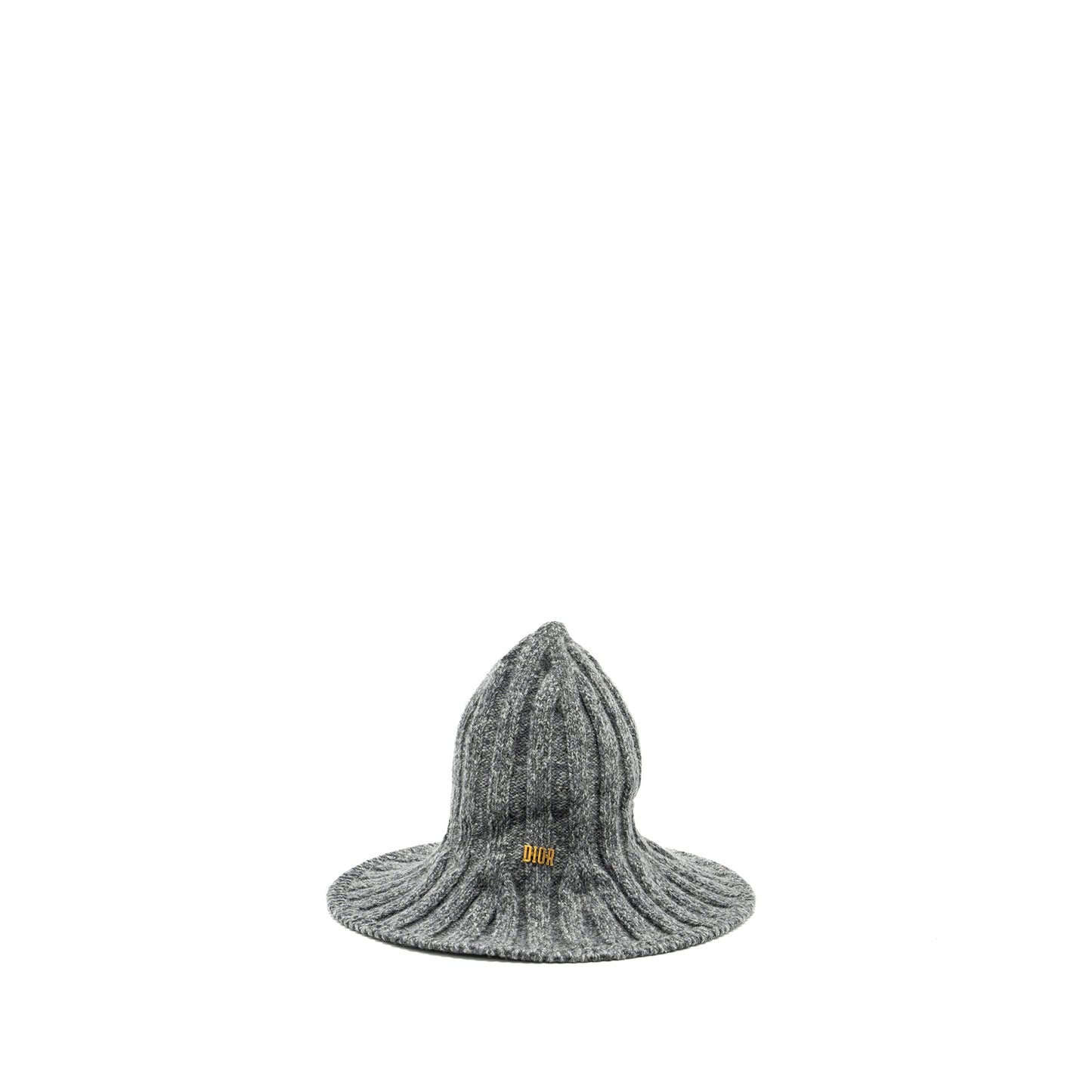 Dior Letter Logo Wire-Brimmed Beanie Wool Grey