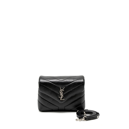 Saint Laurent LouLou Toy Strap Purse Calfskin Black