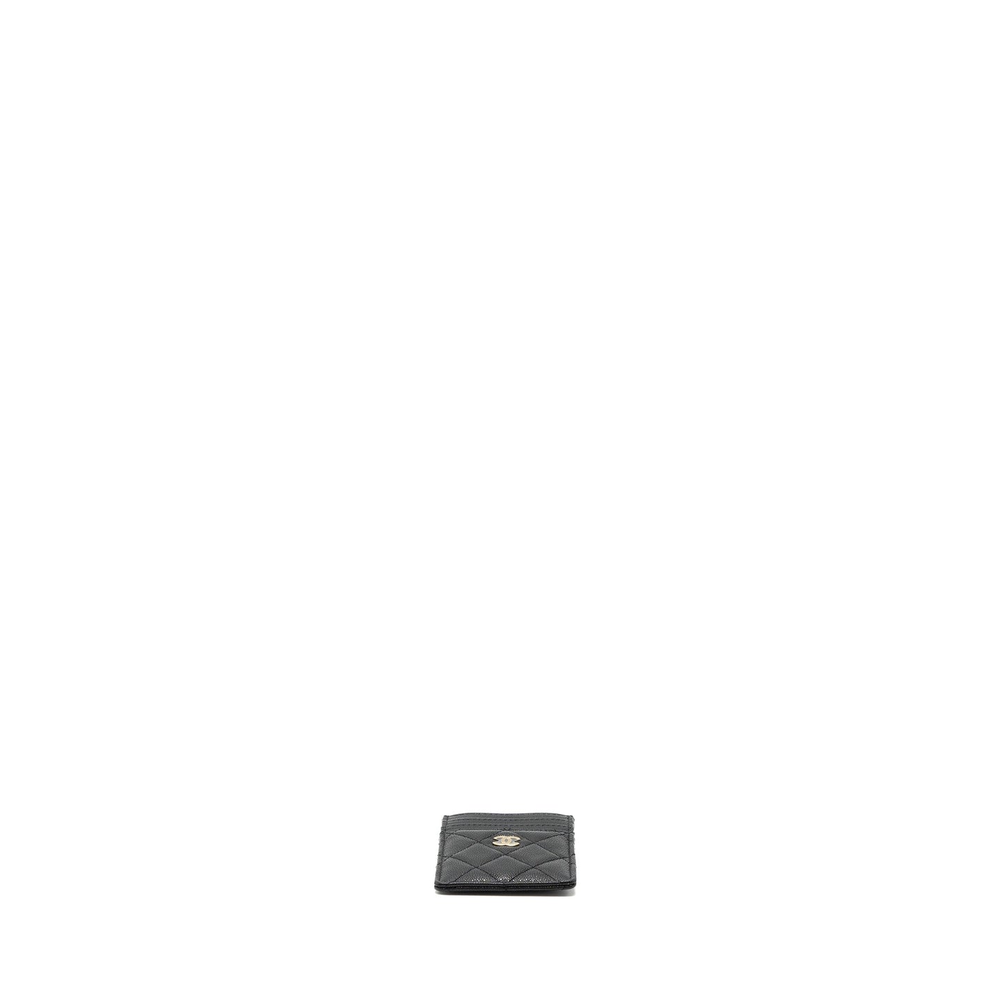 Chanel 23K Card Holder Caviar Black GHW(Microchip)