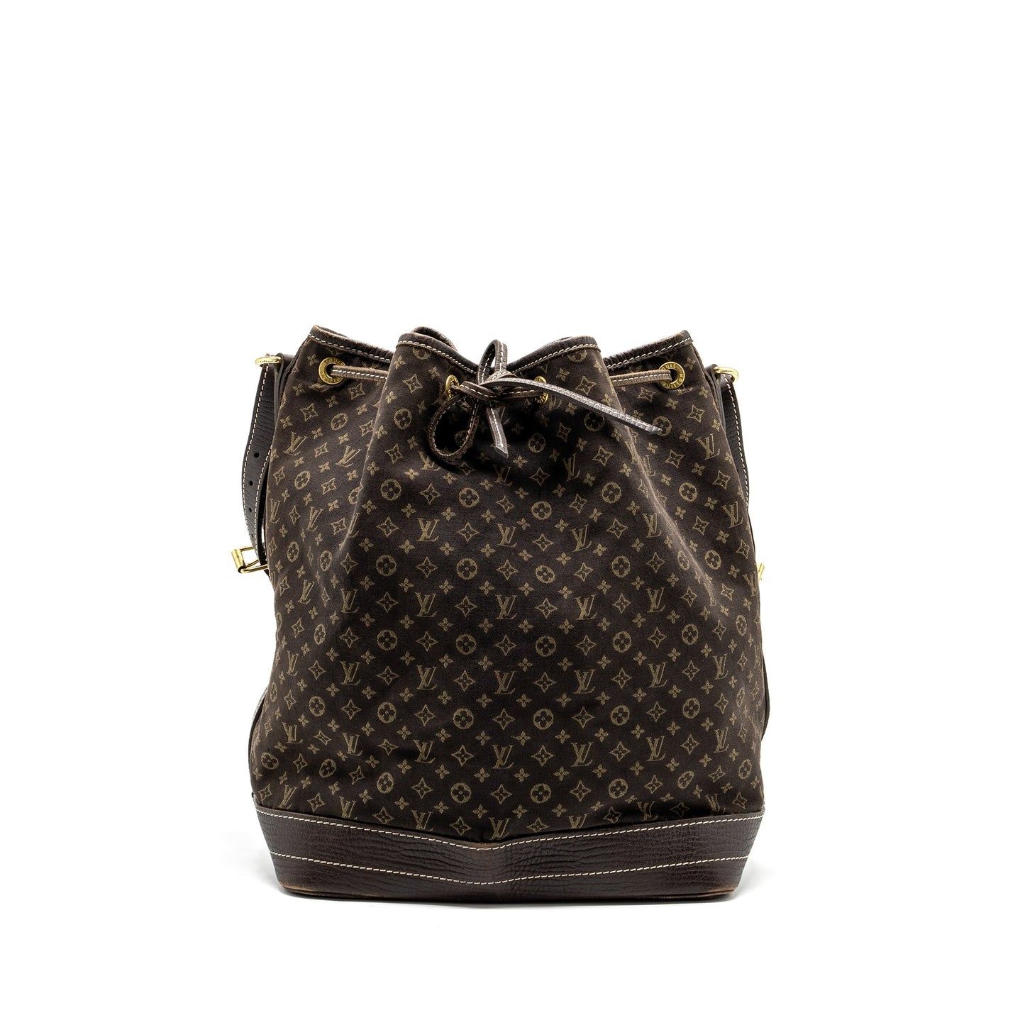 Louis Vuitton Lin Noe Purse Fabric/Leather EBENE