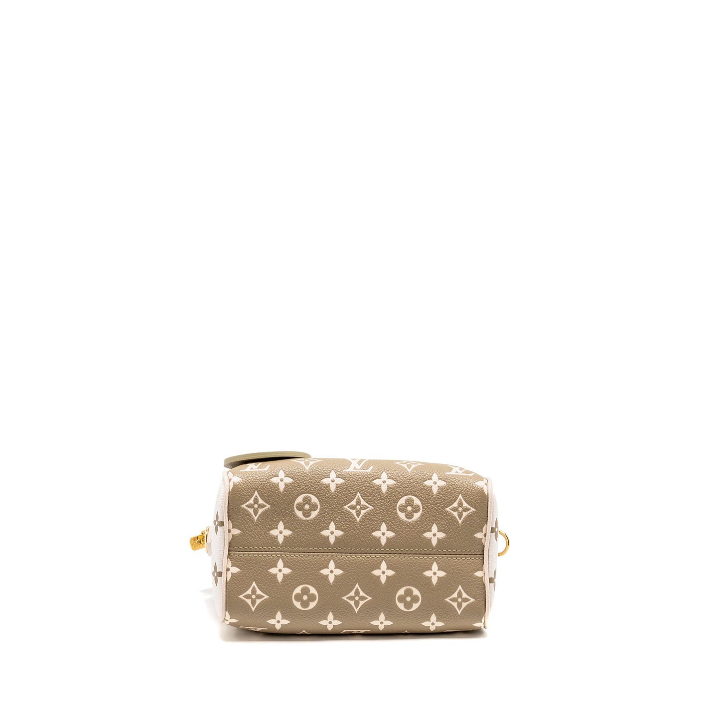 Louis Vuitton Speedy 20 Bandouliere Bicolour Monogram Empreinte Leather Khaki/Beige