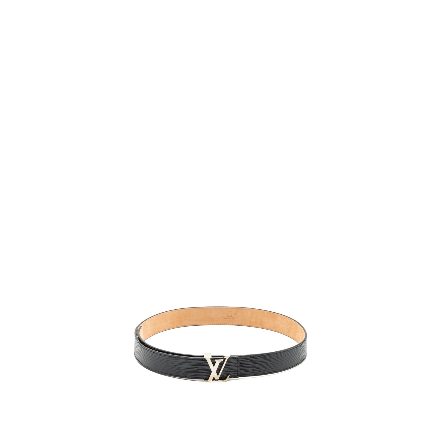 Louis Vuitton size 80 initials 30mm belt epi black