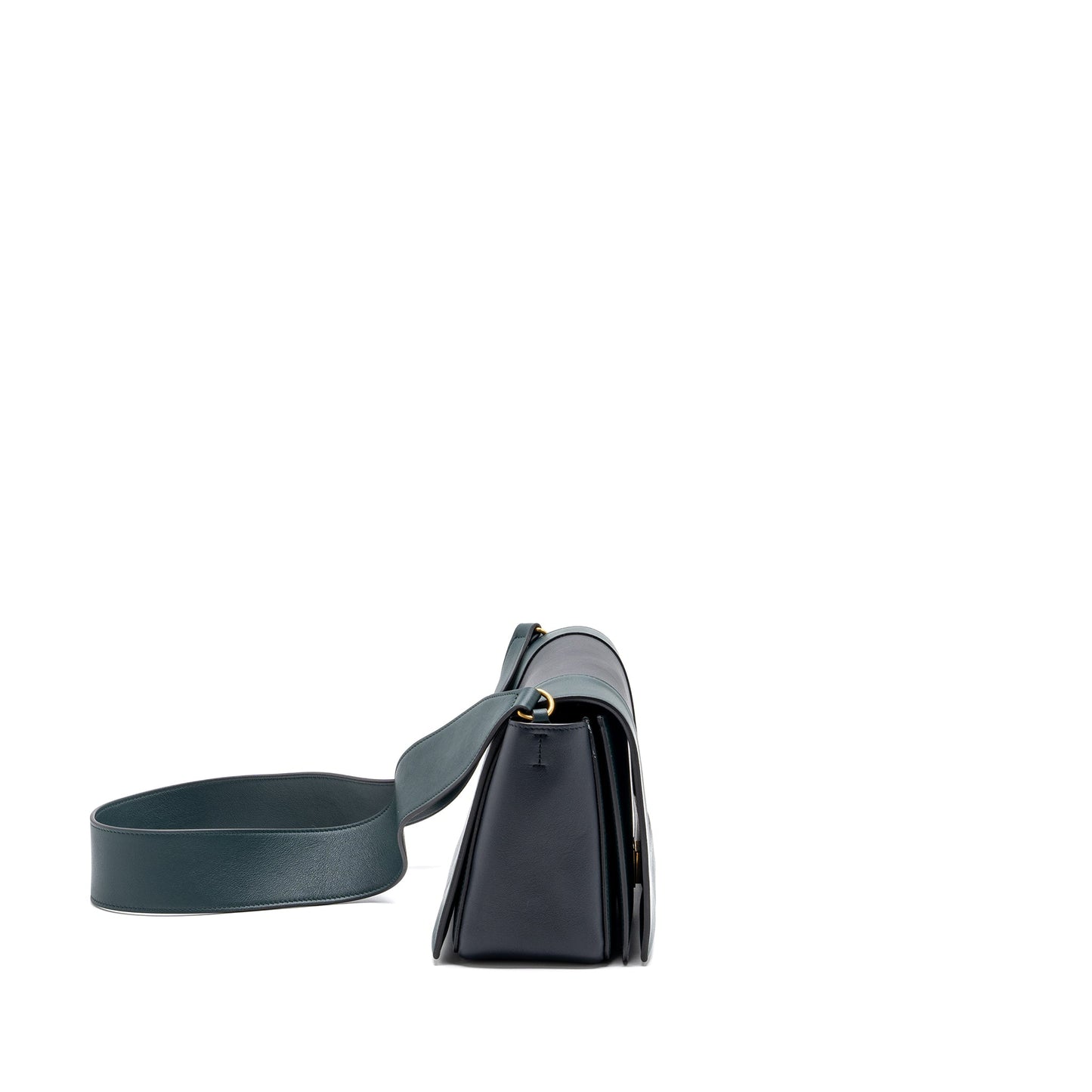 Celine frame Purse calfskin dark green/ dark blue