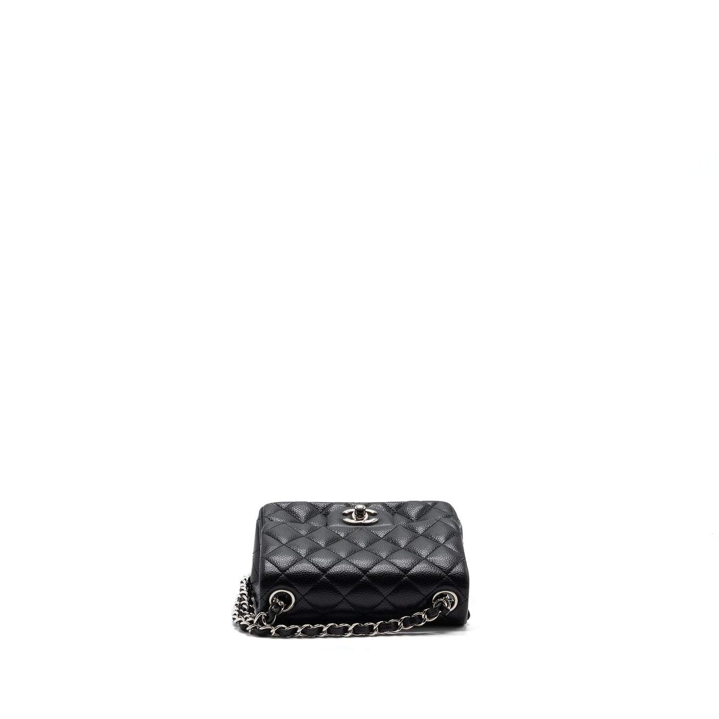 Chanel Classic Mini Square Flap Bag Caviar Black SHW