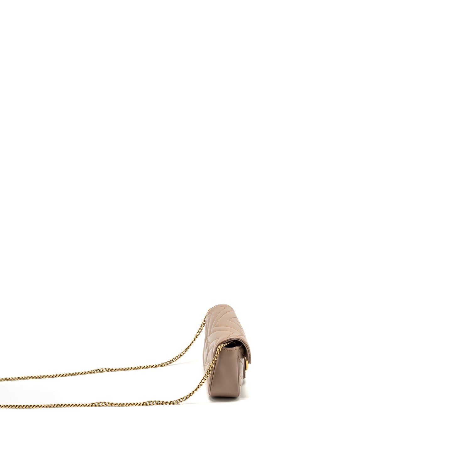 Gucci Marmont Super Mini Purse Calfskin Beige