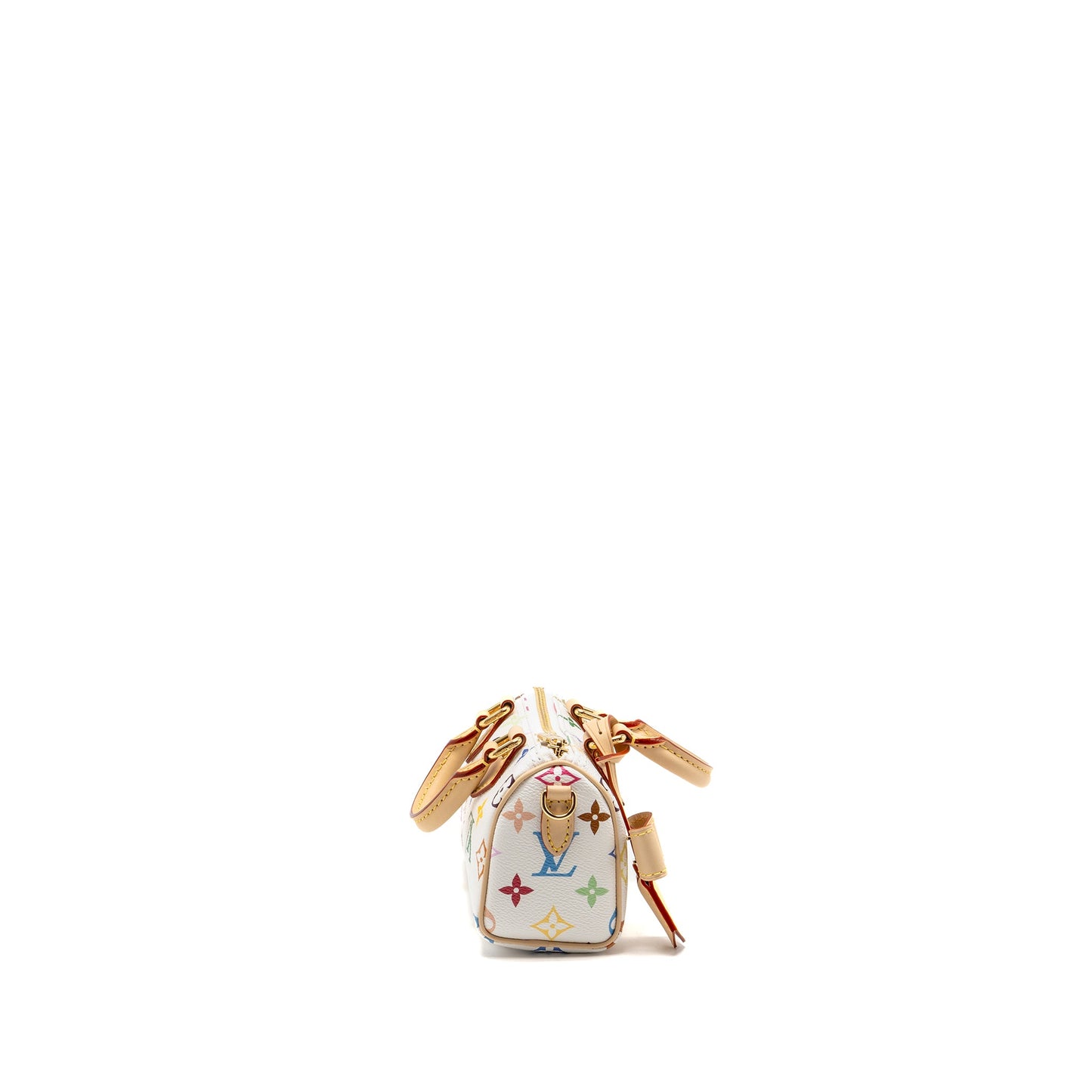 Louis Vuitton x Takashi Murakami Nano Speedy Multicoloured Monogram Canvas White