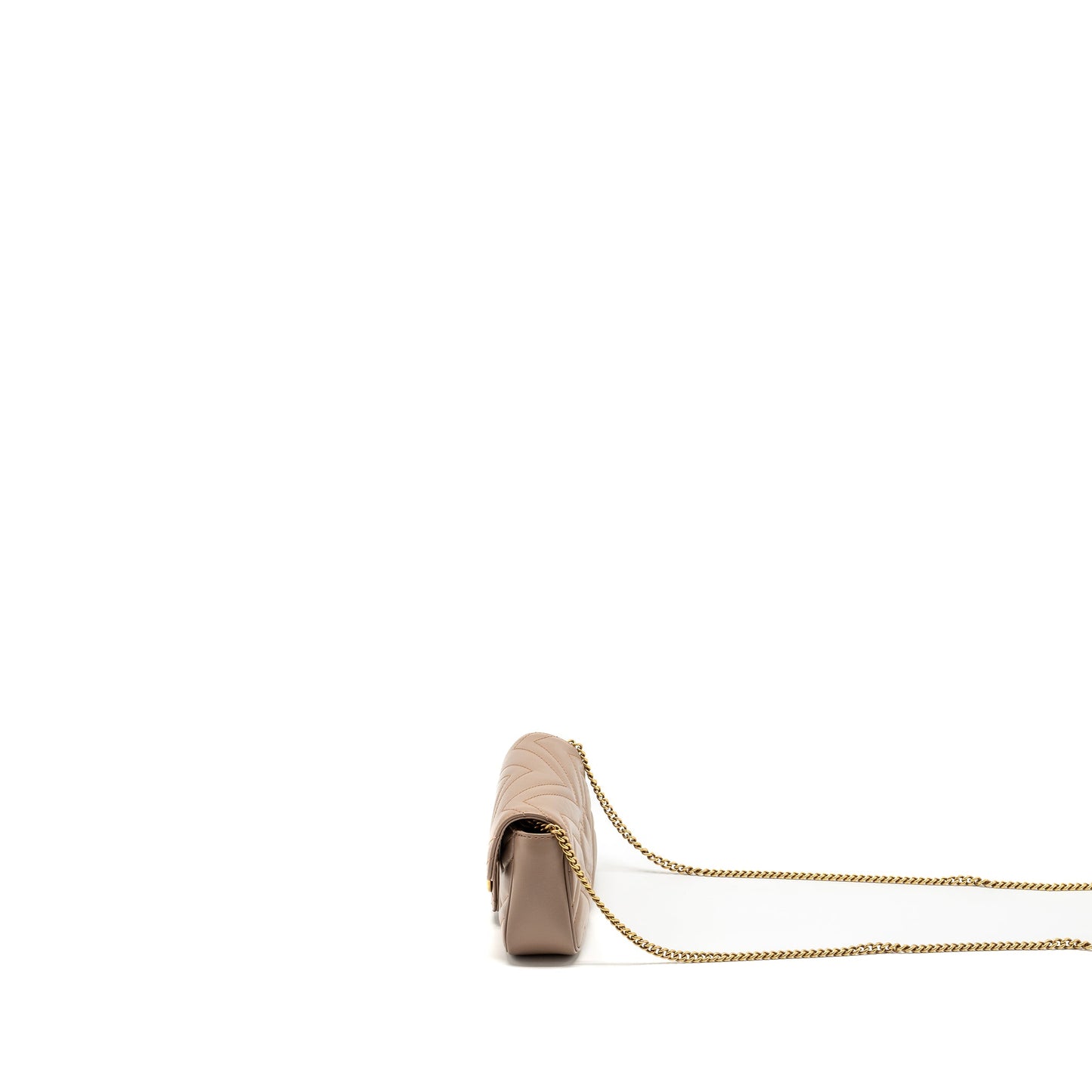 Gucci Marmont Super Mini Purse Calfskin Beige