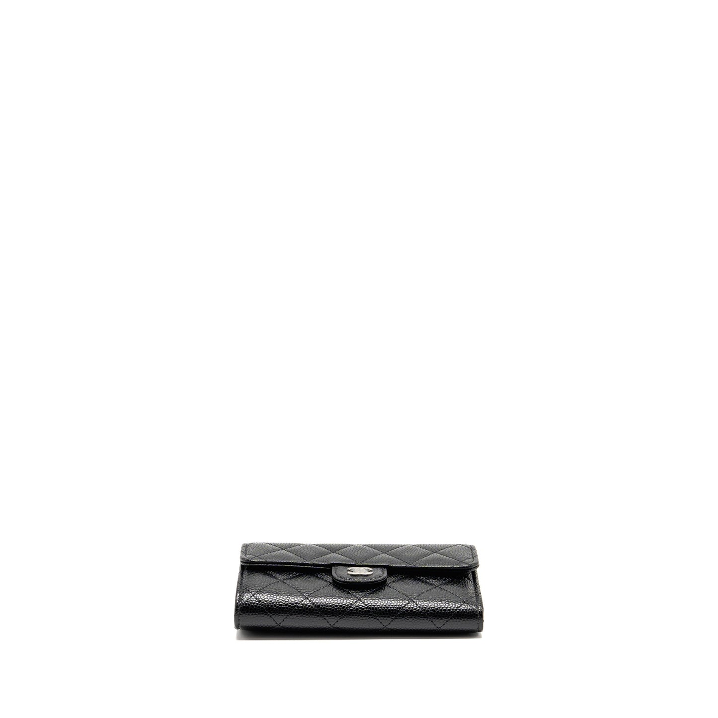 Chanel Classic Flap Wallet Caviar Black SHW (Microchip)