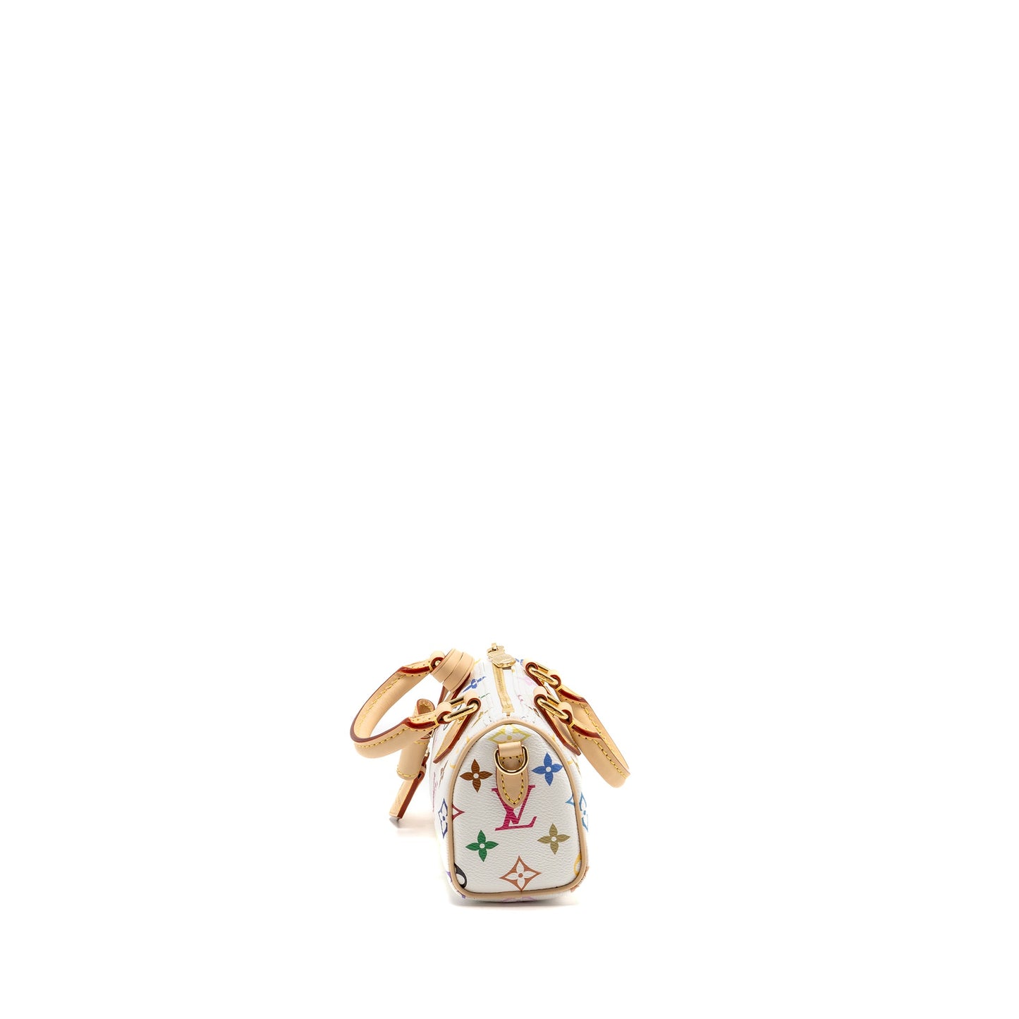 Louis Vuitton x Takashi Murakami Nano Speedy Multicoloured Monogram Canvas White