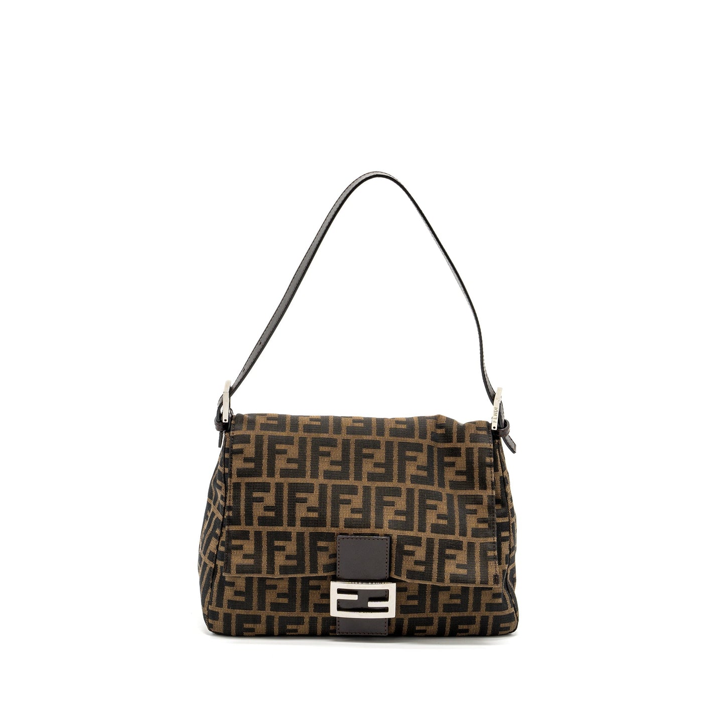 Fendi Vintage Zucca Mamma Baguette Purse canvas brown