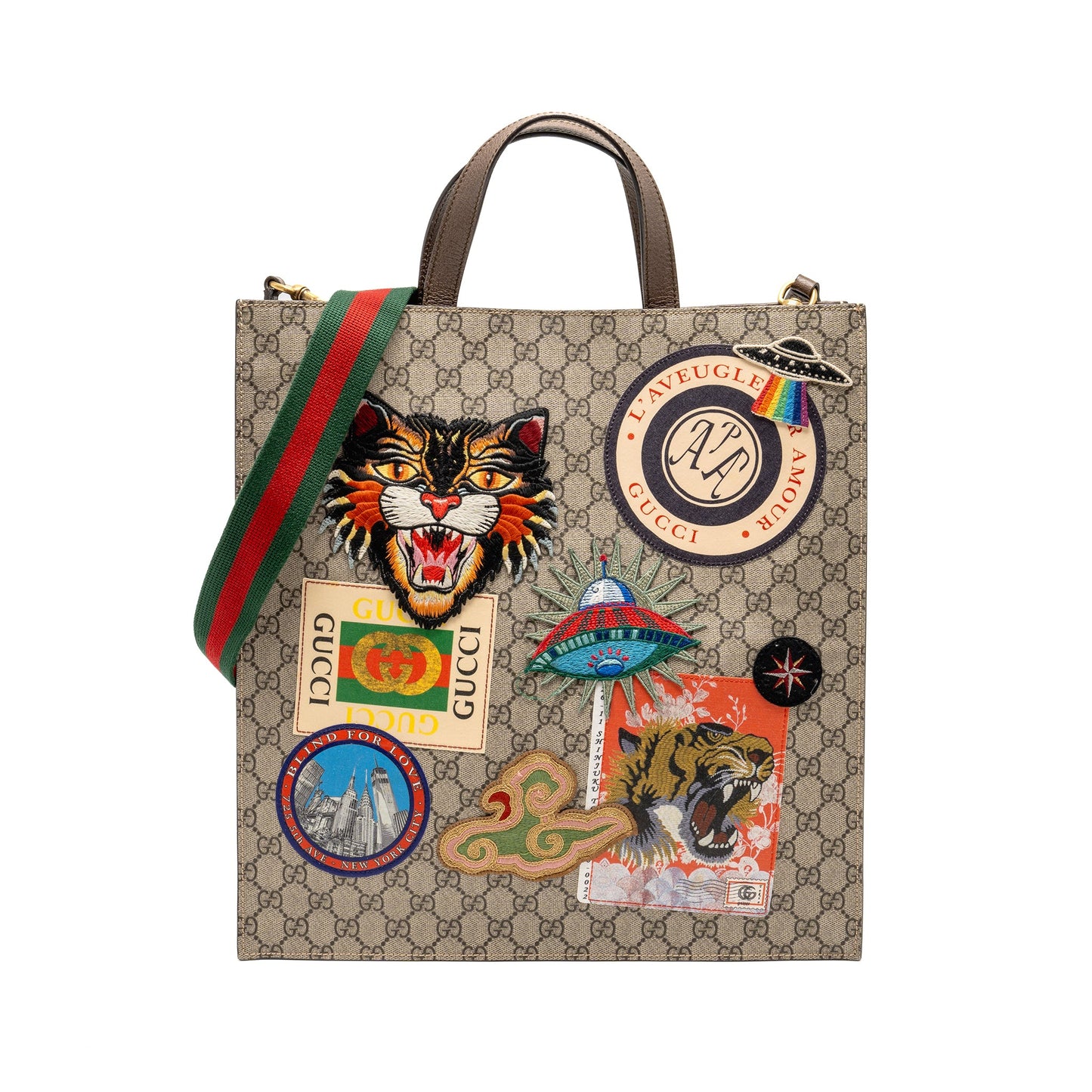 Gucci Soft Tote Purse Supreme Canvas