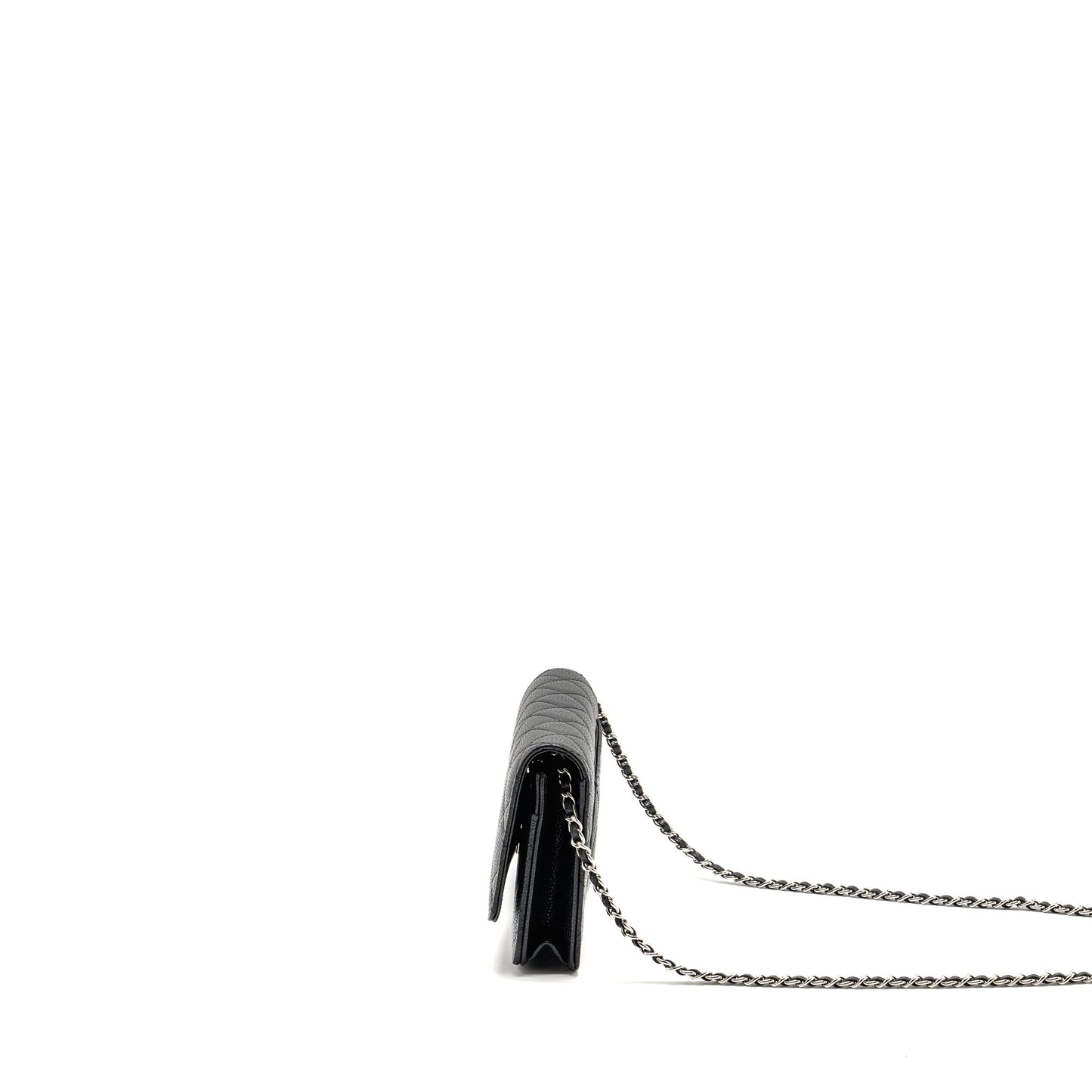 Chanel Classic Wallet On Chain Caviar Black SHW (Microchip)