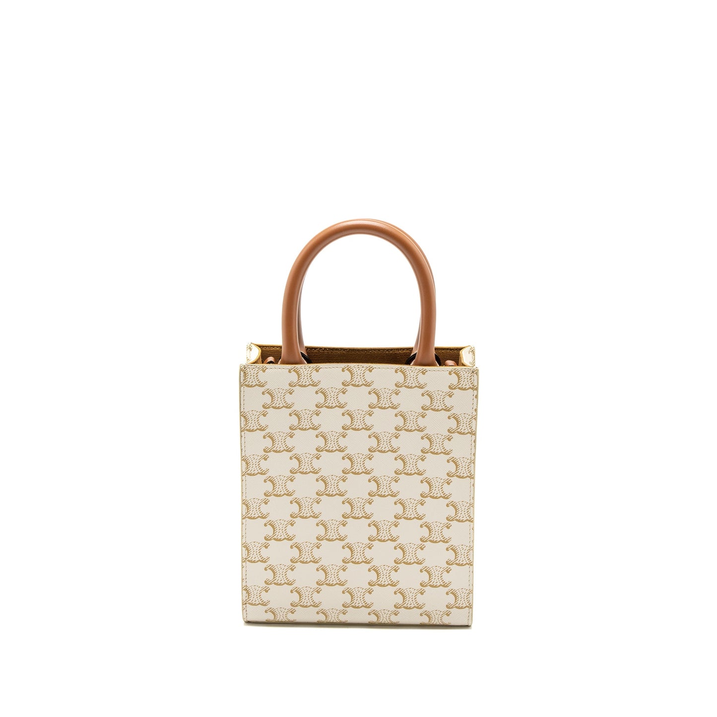 Celine Mini Vertical Caban Triomphe Canvas/Calfskin
