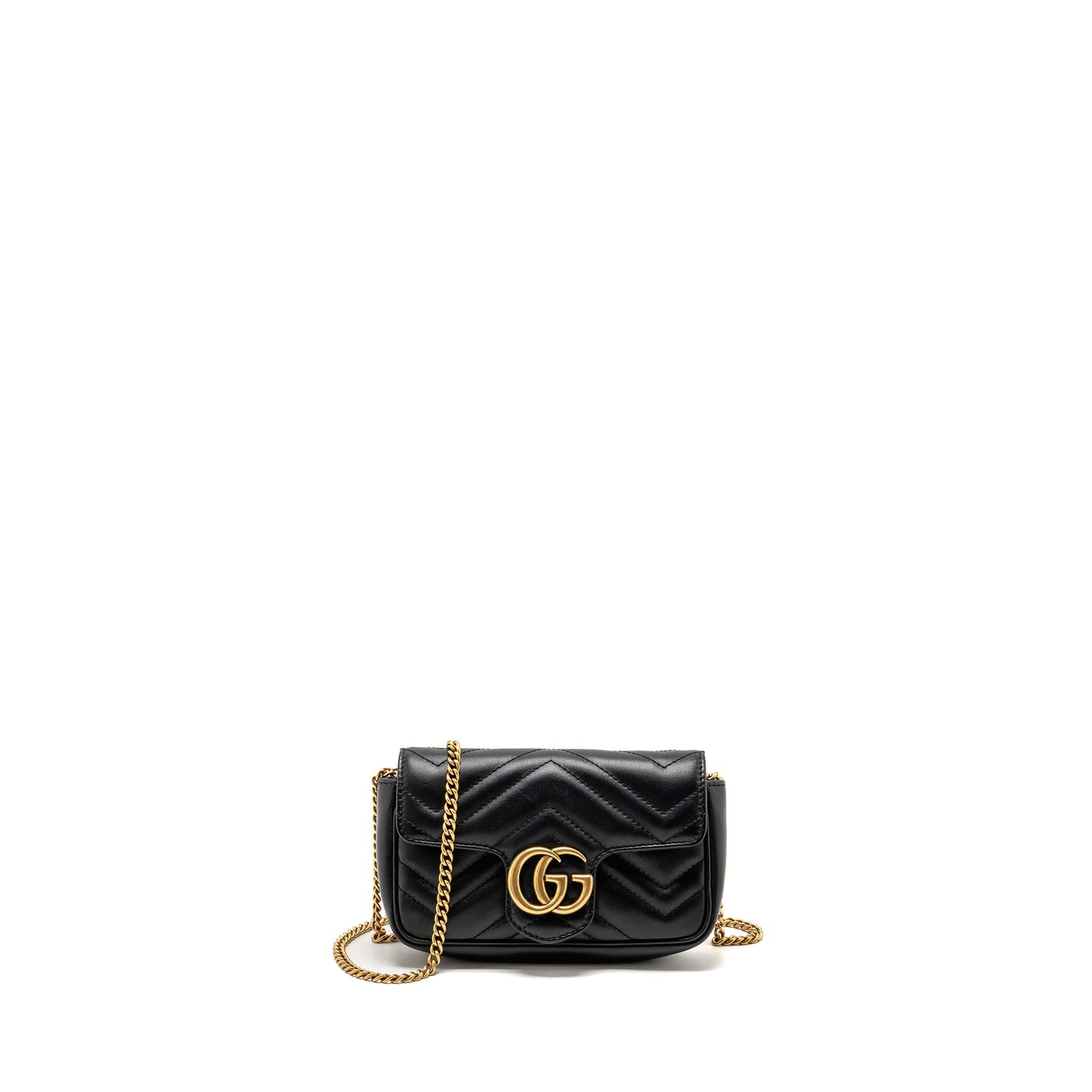 GUCCI Mini Marmont Calfskin Black