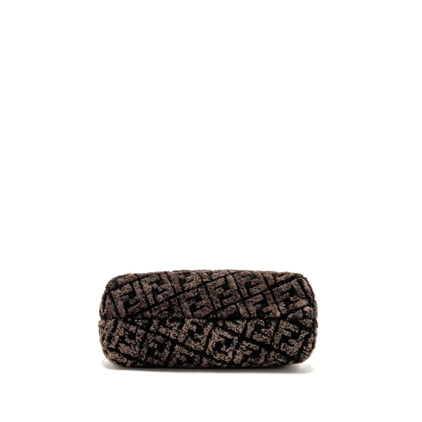 Fendi Medium Fendi First Clutch Purse Shearling Brown