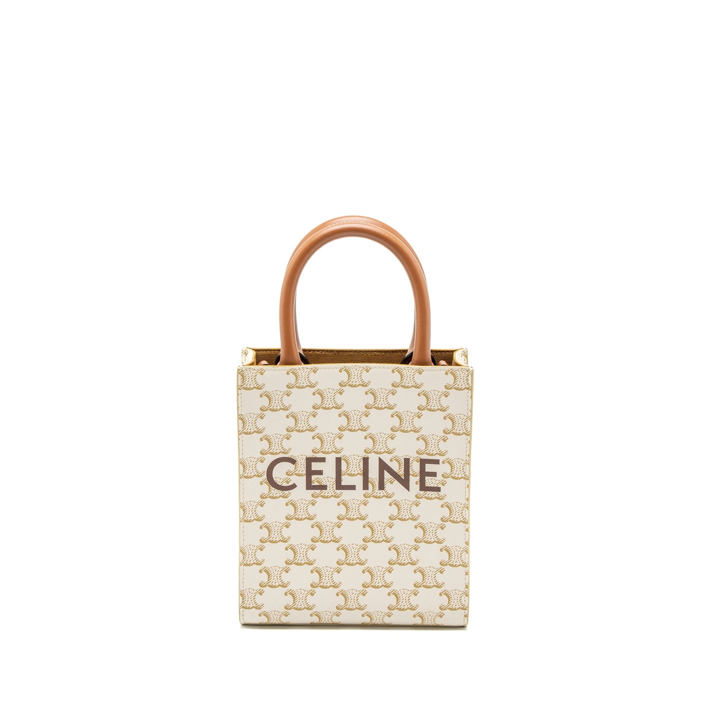 Celine Mini Vertical Caban Triomphe Canvas/Calfskin
