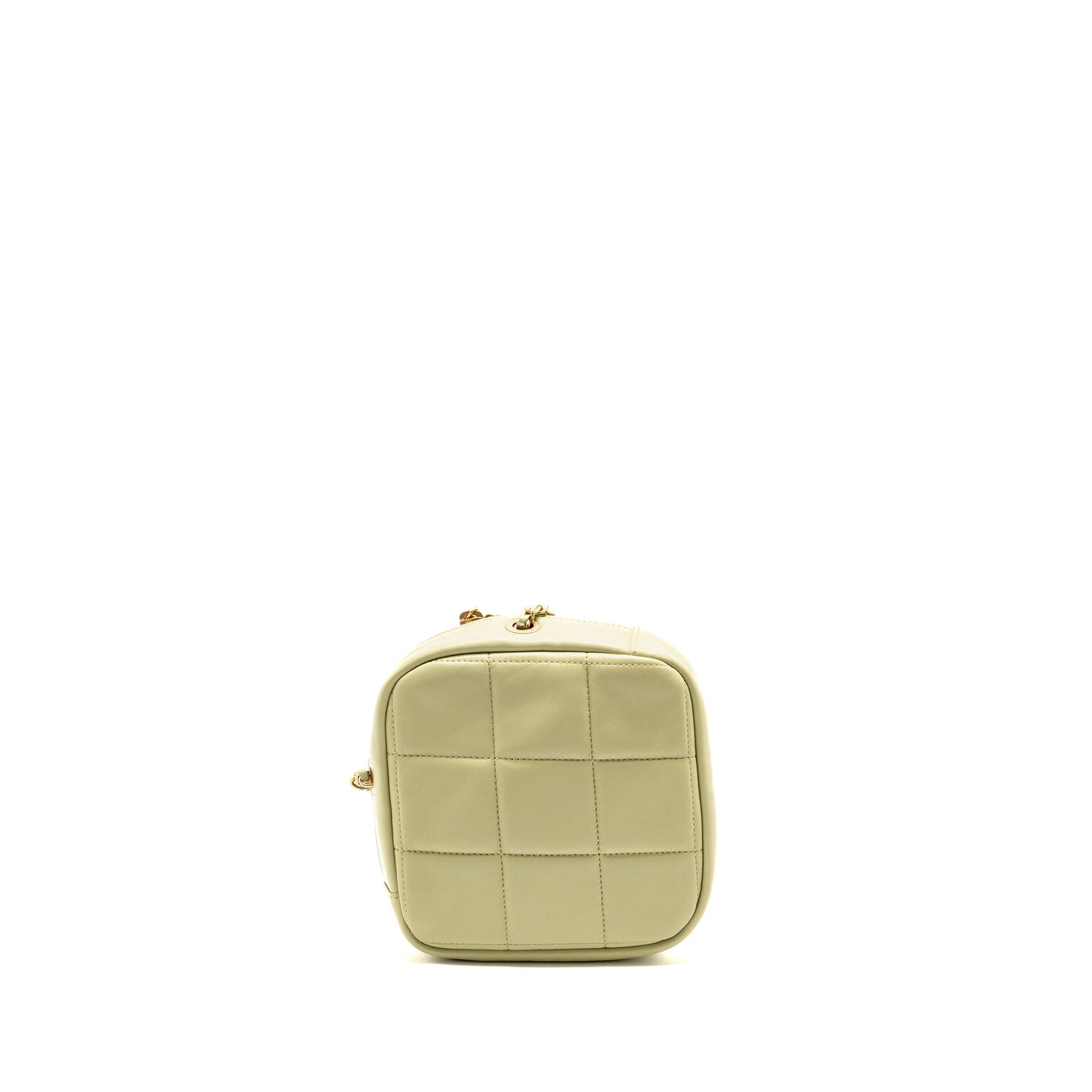 Chanel 20a Diamond Shape Crossbody Bag Quilted Lambskin Light Green GHW