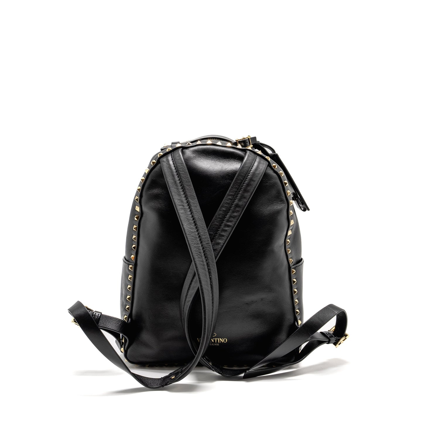 Valentino Rockstud Backpack Leather Black