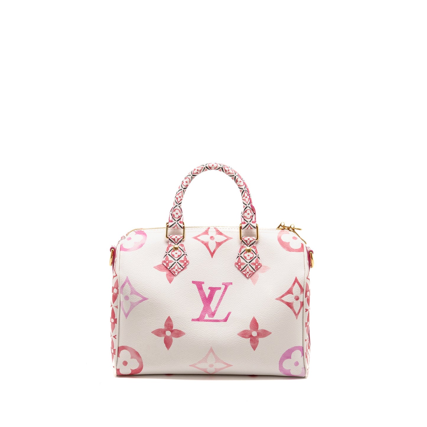 Louis Vuitton By the Pool Speedy Bandouliere 25 Giant Monogram Canvas Pink/White