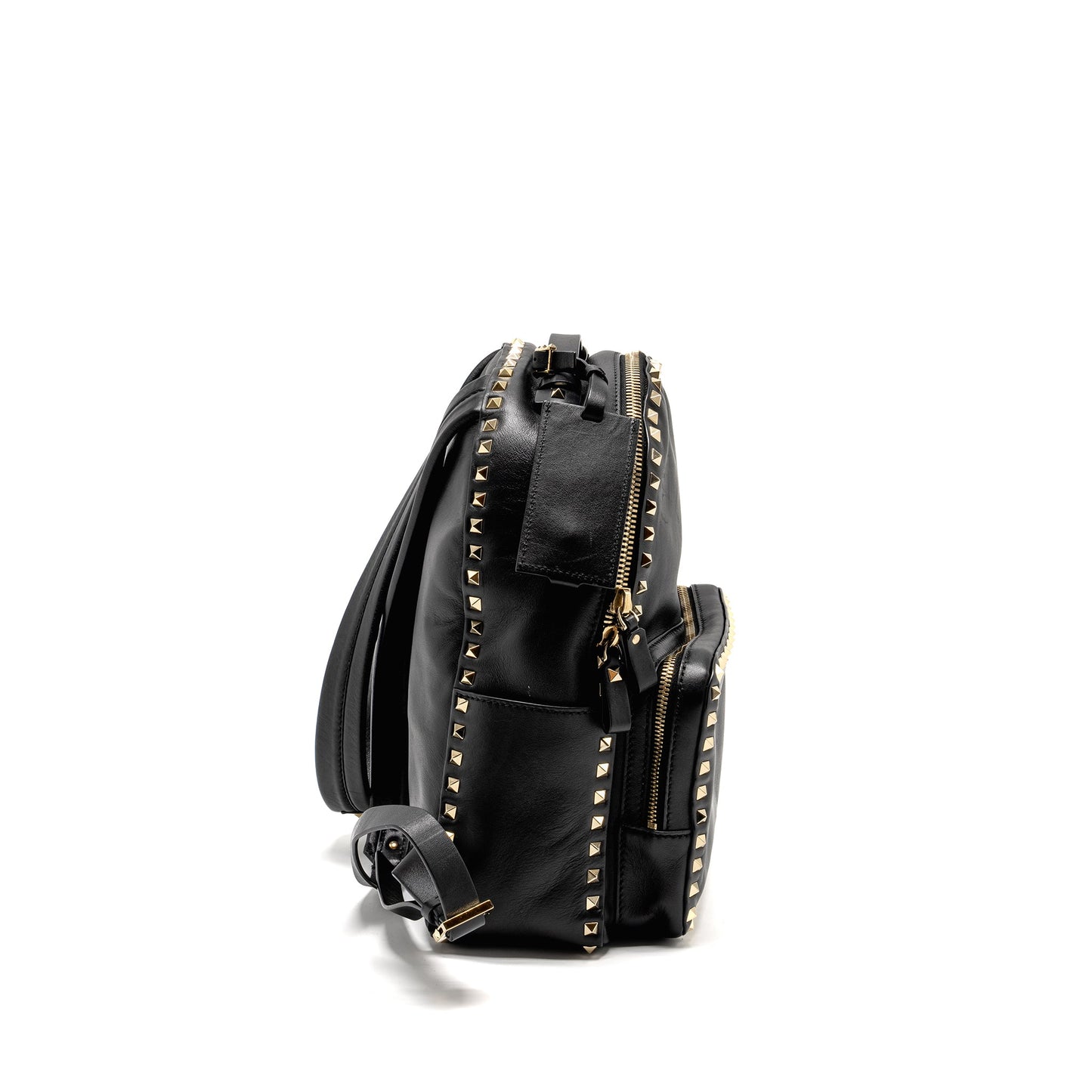 Valentino Rockstud Backpack Leather Black