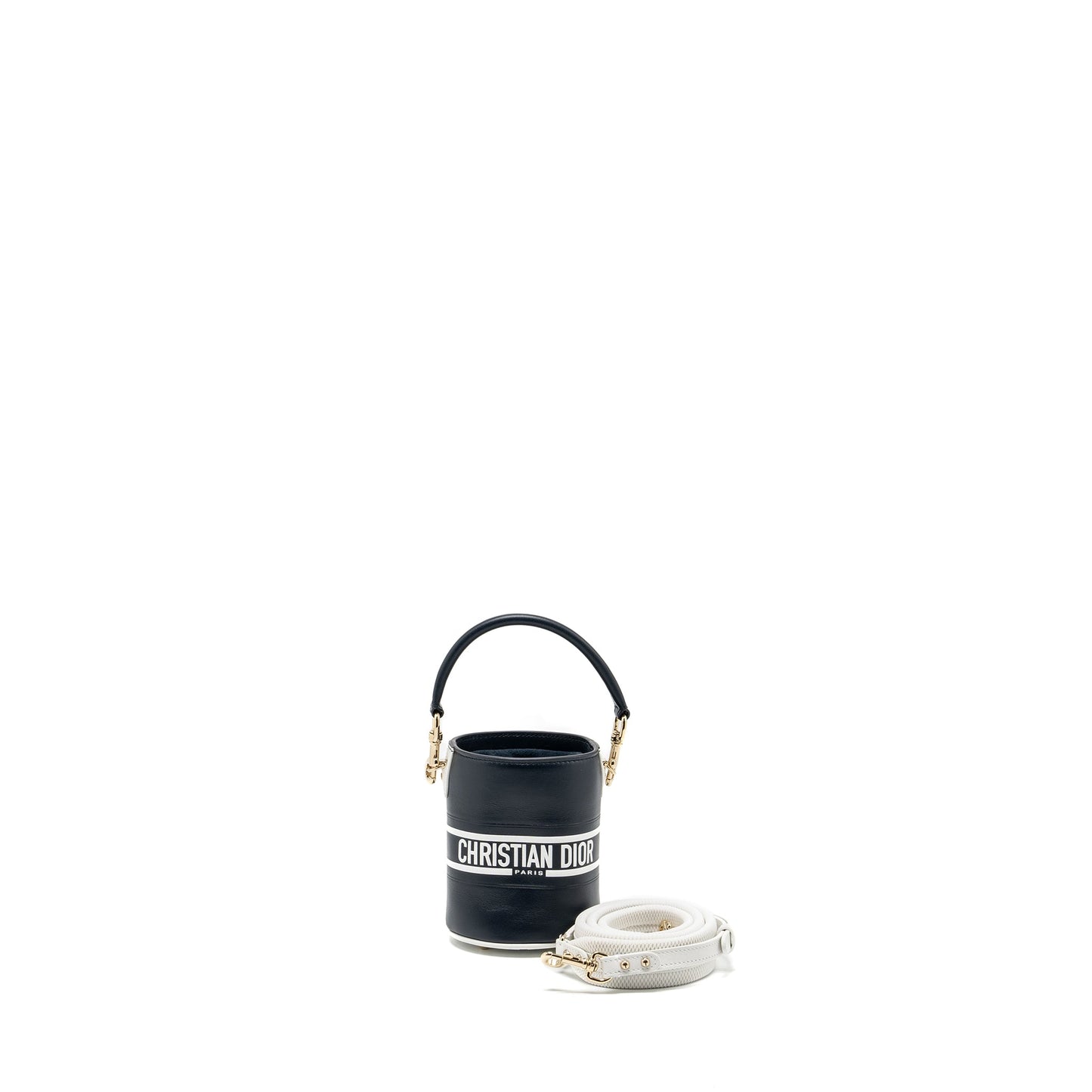 Dior Micro Dior Vibe Bucket Purse Calfskin Blue/White