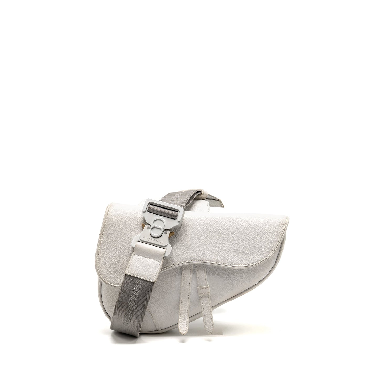 Dior Homme Saddle Belt Purse Calfskin White