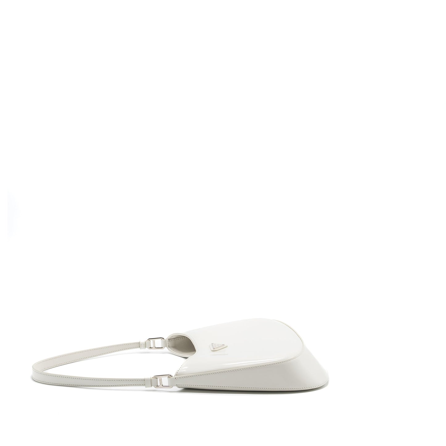 Prada Cleo Mini Purse Brushed Leather White