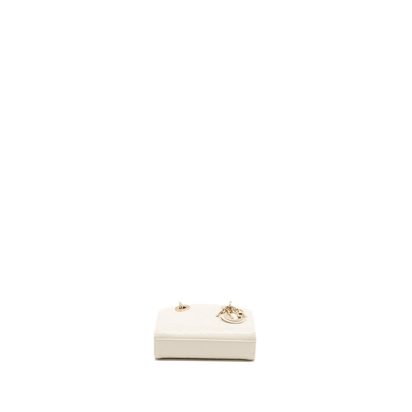 Dior Lady D-Joy Micro Purse Patent Creamy White