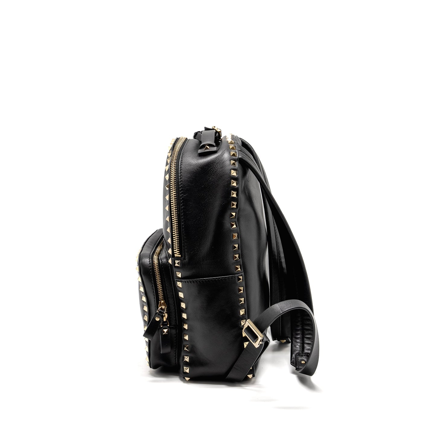 Valentino Rockstud Backpack Leather Black