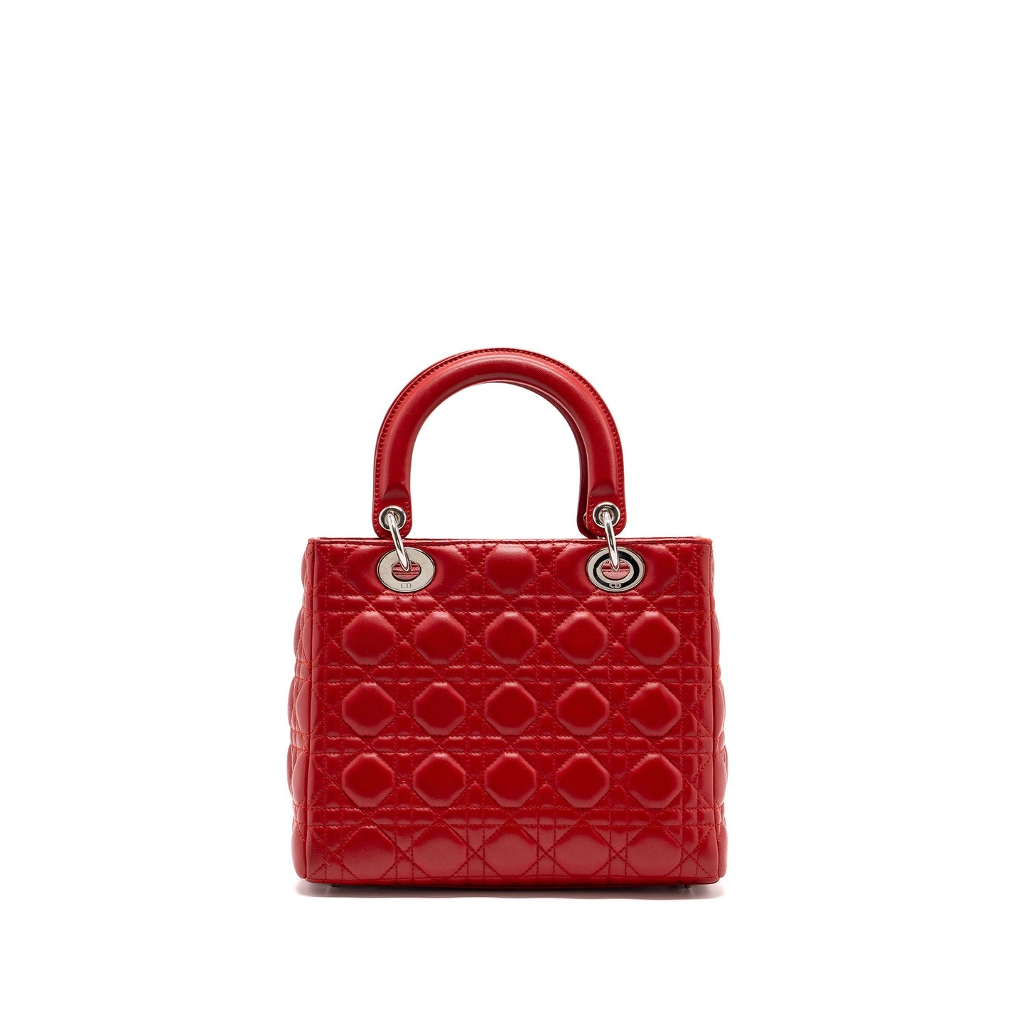 Dior Medium lady dior lambskin red