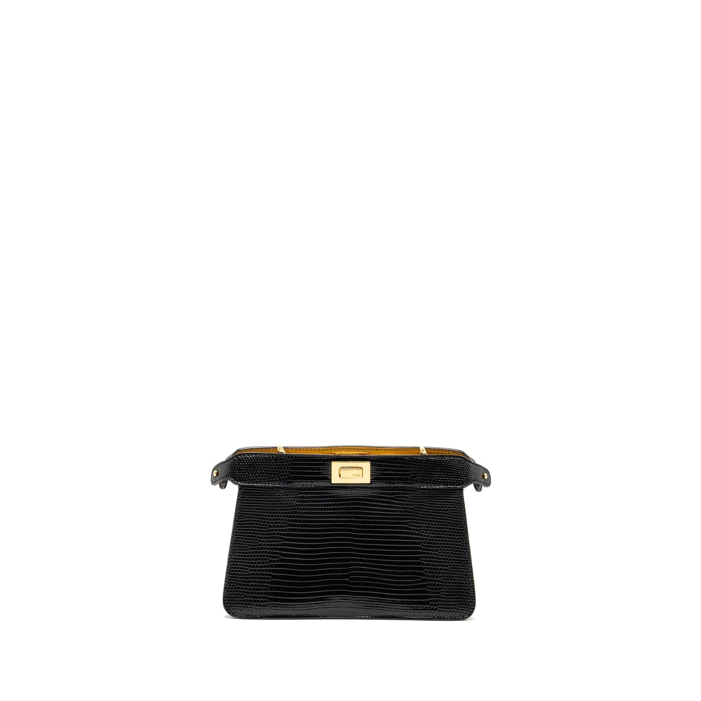 Fendi Peekaboo I See You Purse Lizard Black