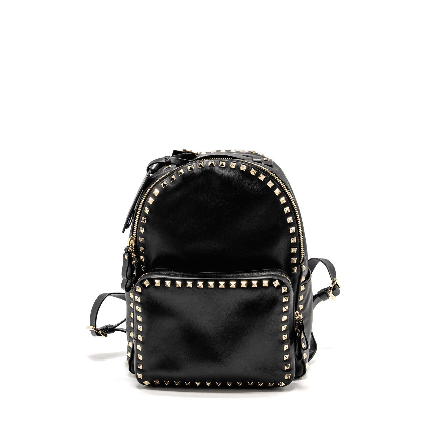 Valentino Rockstud Backpack Leather Black