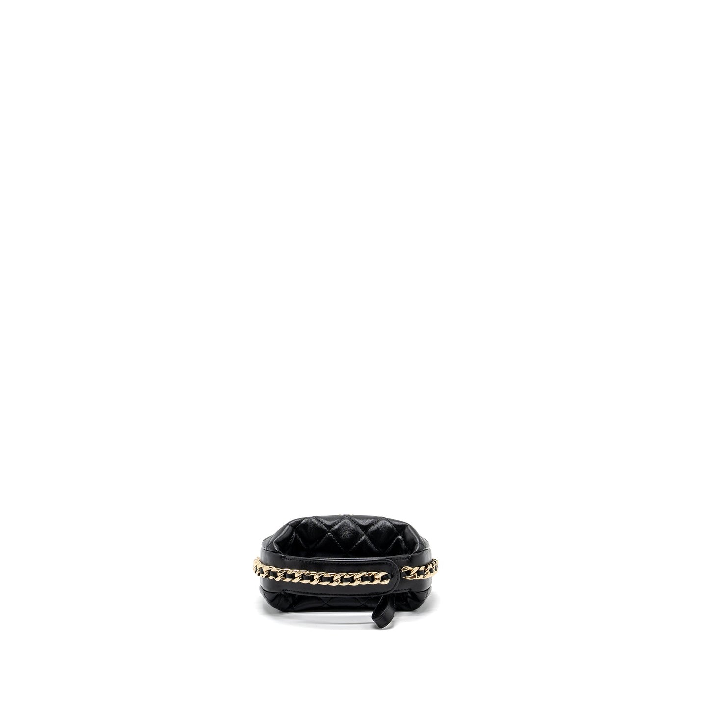 Chanel 23C round Clutch lambskin black GHW (microchip)