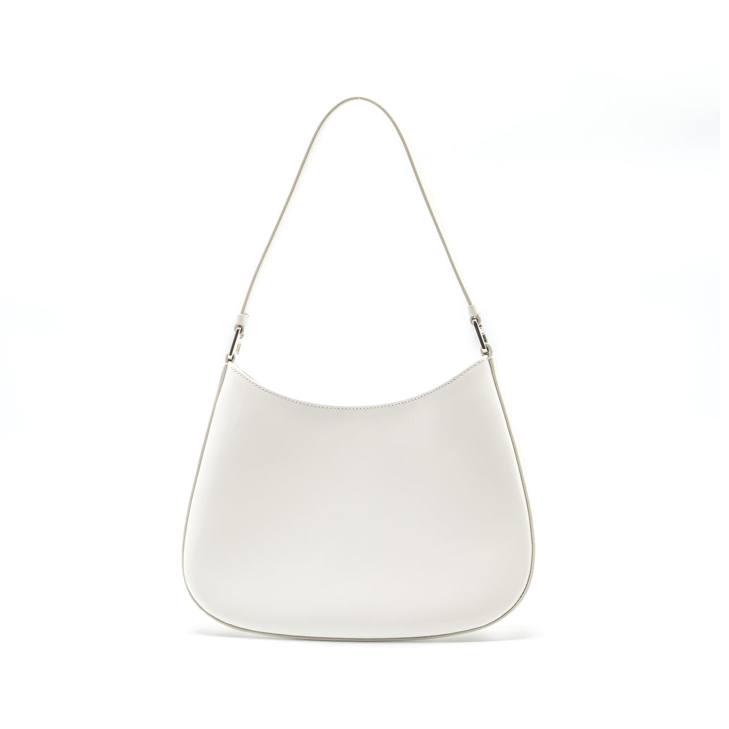 Prada Cleo Mini Purse Brushed Leather White