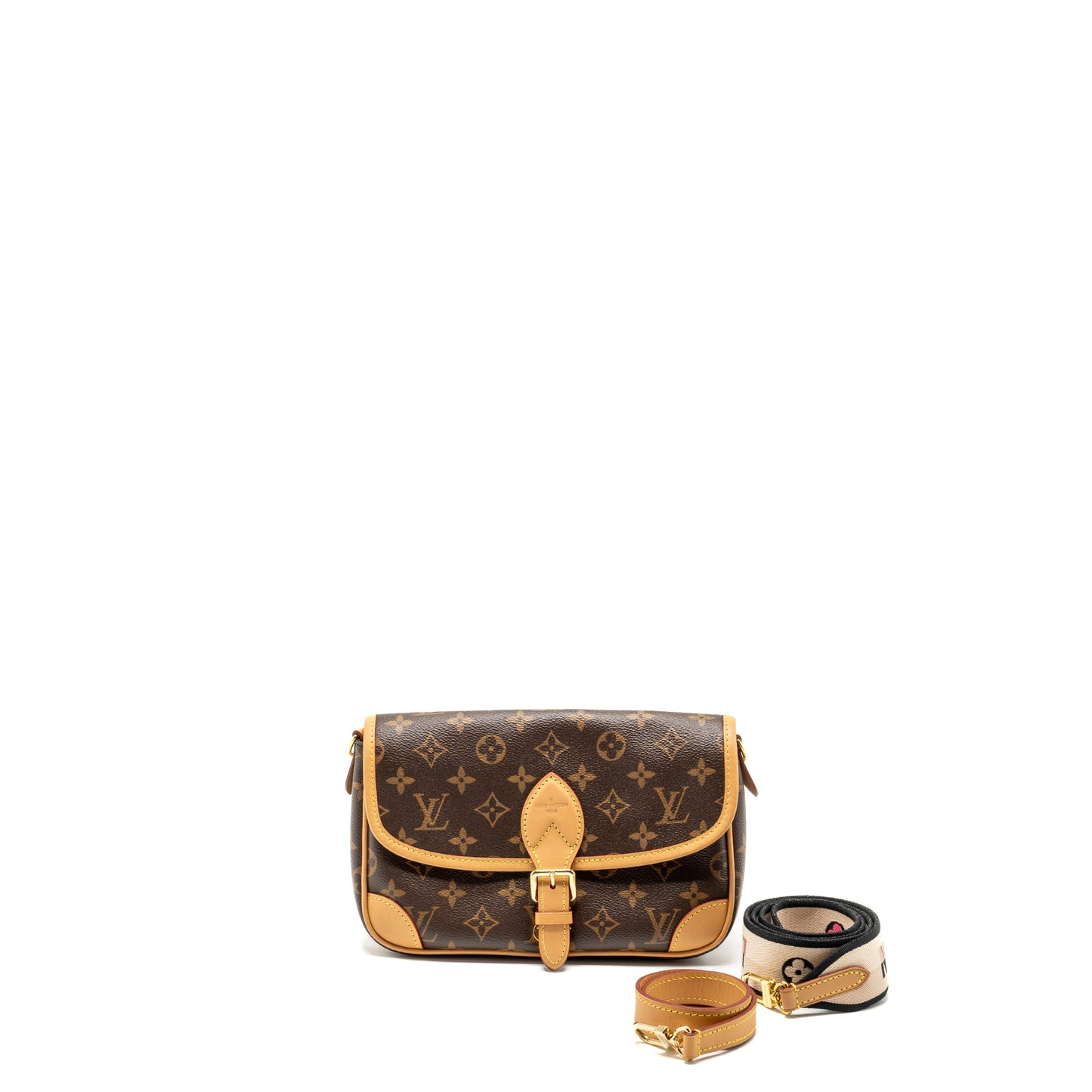 Louis Vuitton Diane Purse with Jacquard Strap Monogram Canvas