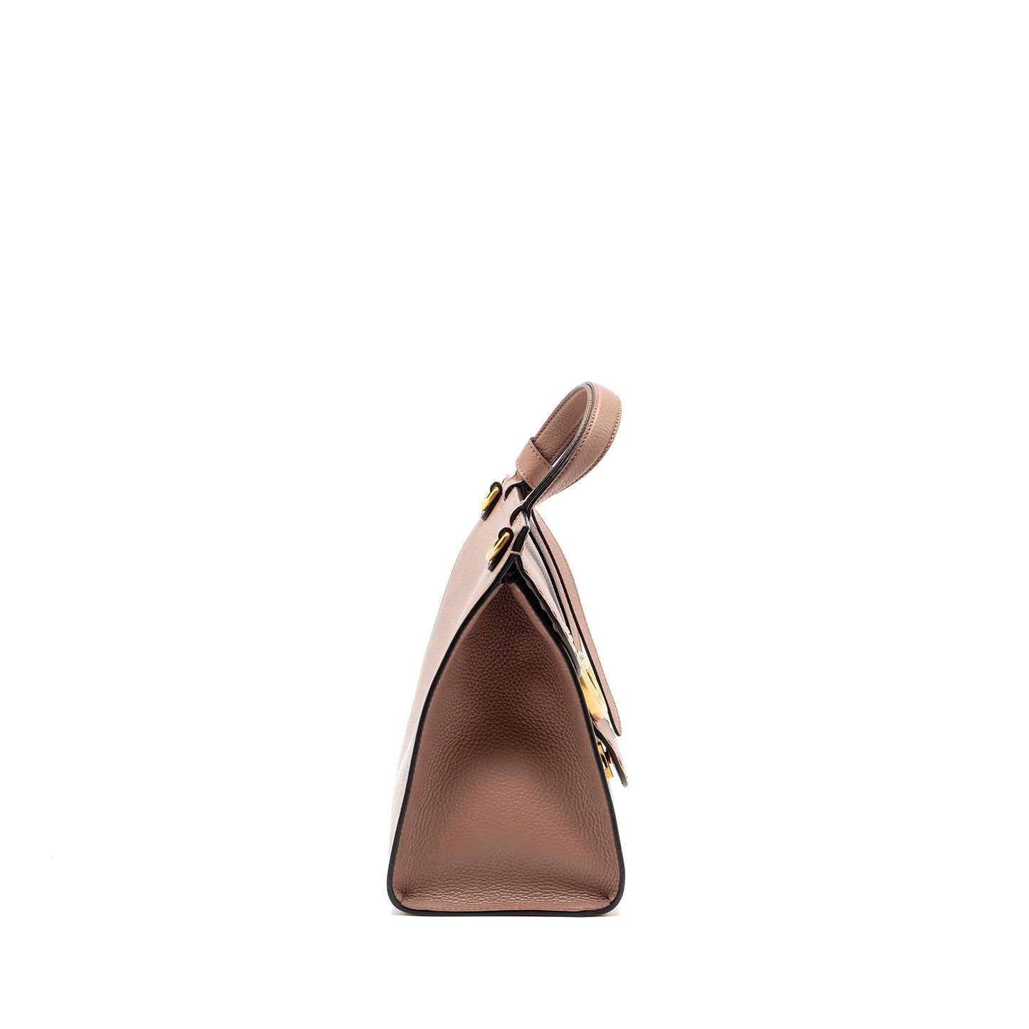 Gucci Top Handle Flap Purse Calfskin Dark Pink