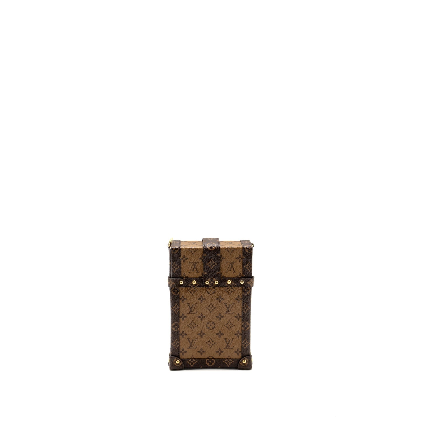 Louis Vuitton Vertical Trunk Pochette with Chain Monogram Reverse Canvas