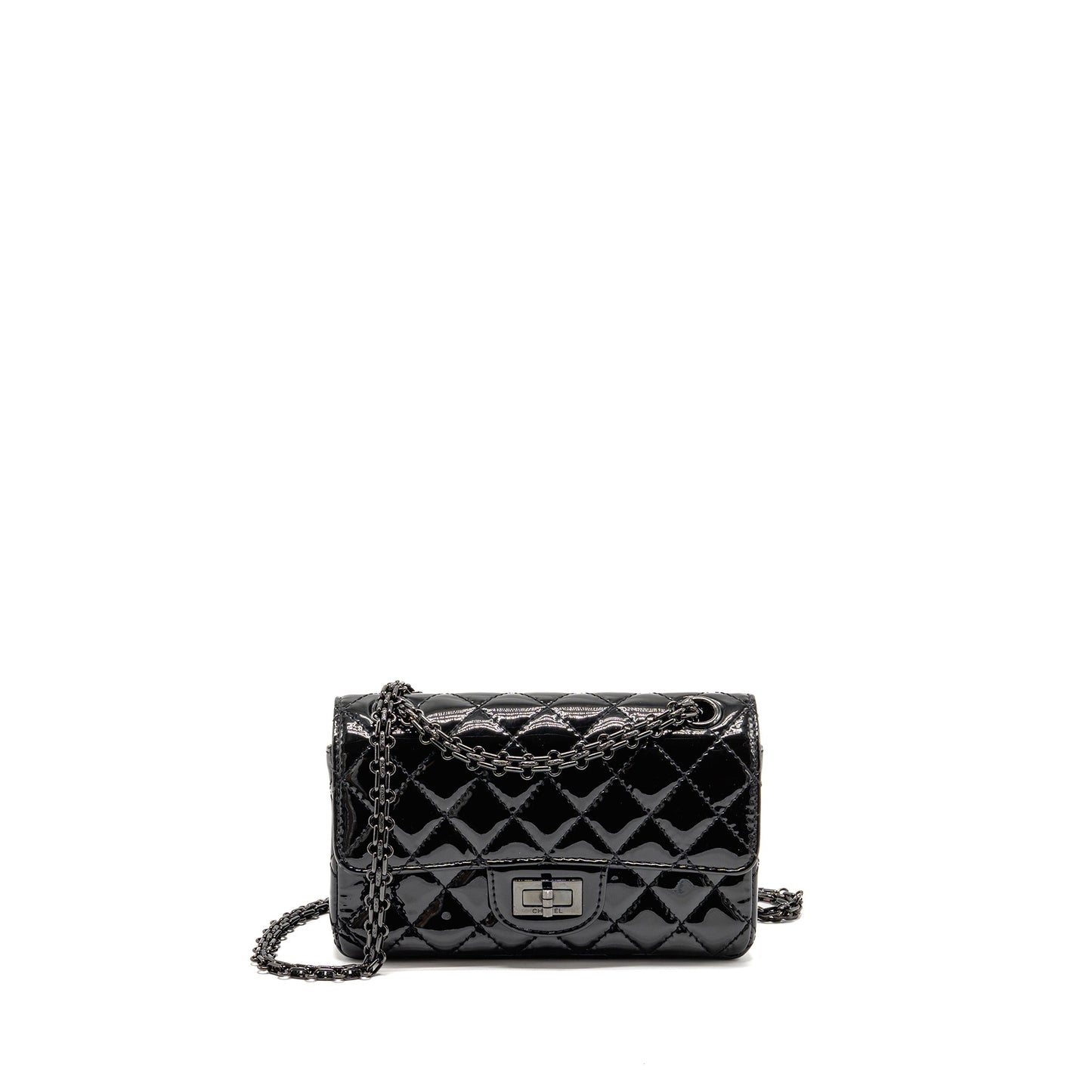 Chanel Mini 2.55 Reissue Patent SO Black