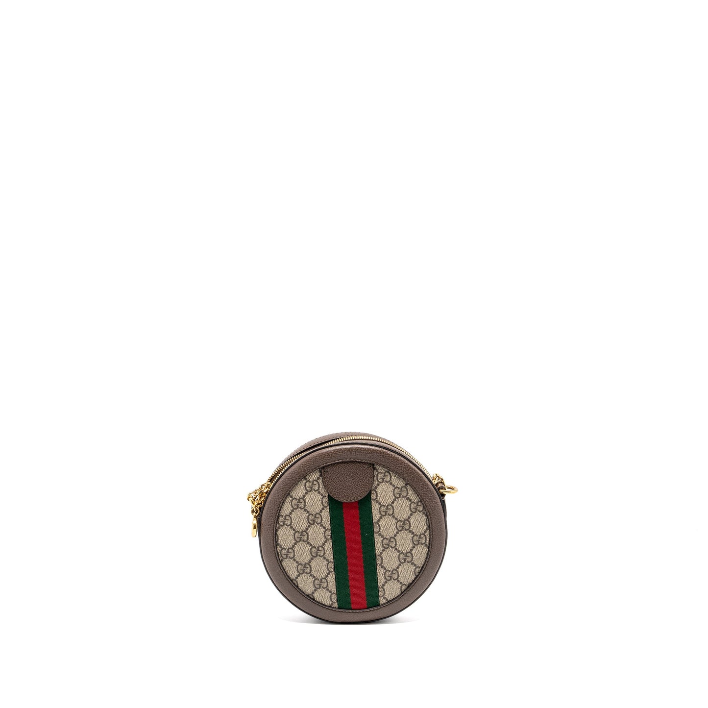 Gucci Ophidia mini round Mini Purse supreme canvas / brown