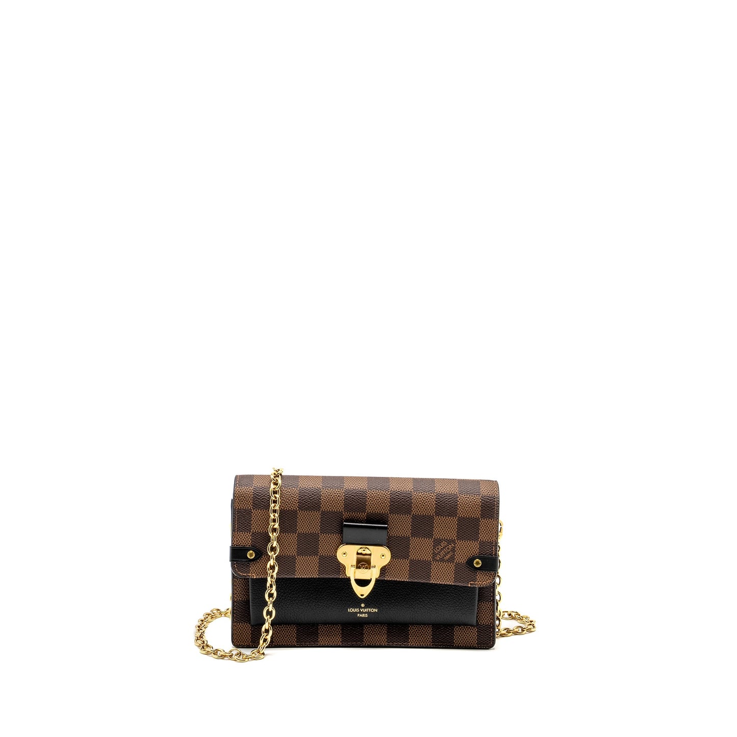 Louis Vuitton Vavin Chain Wallet Damier Ebene Canvas