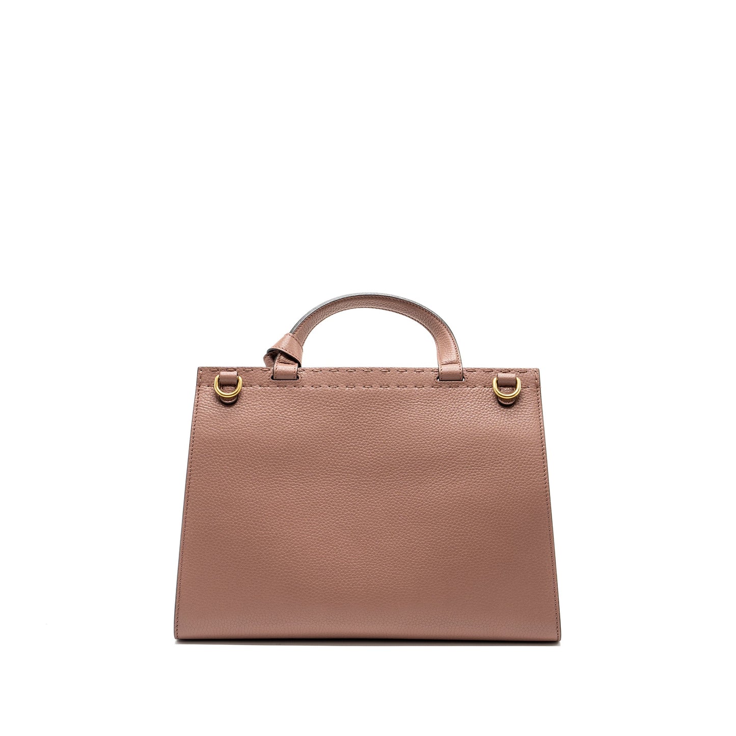 Gucci Top Handle Flap Purse Calfskin Dark Pink