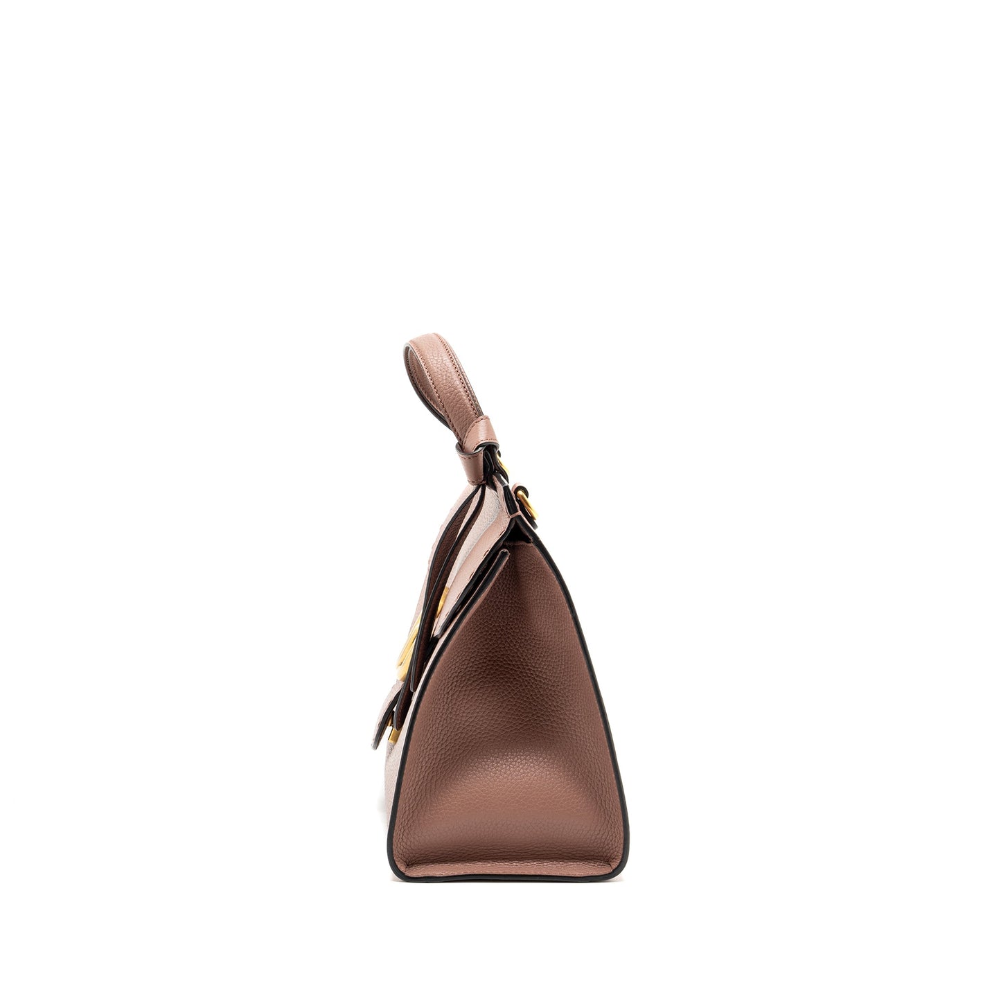 Gucci Top Handle Flap Purse Calfskin Dark Pink