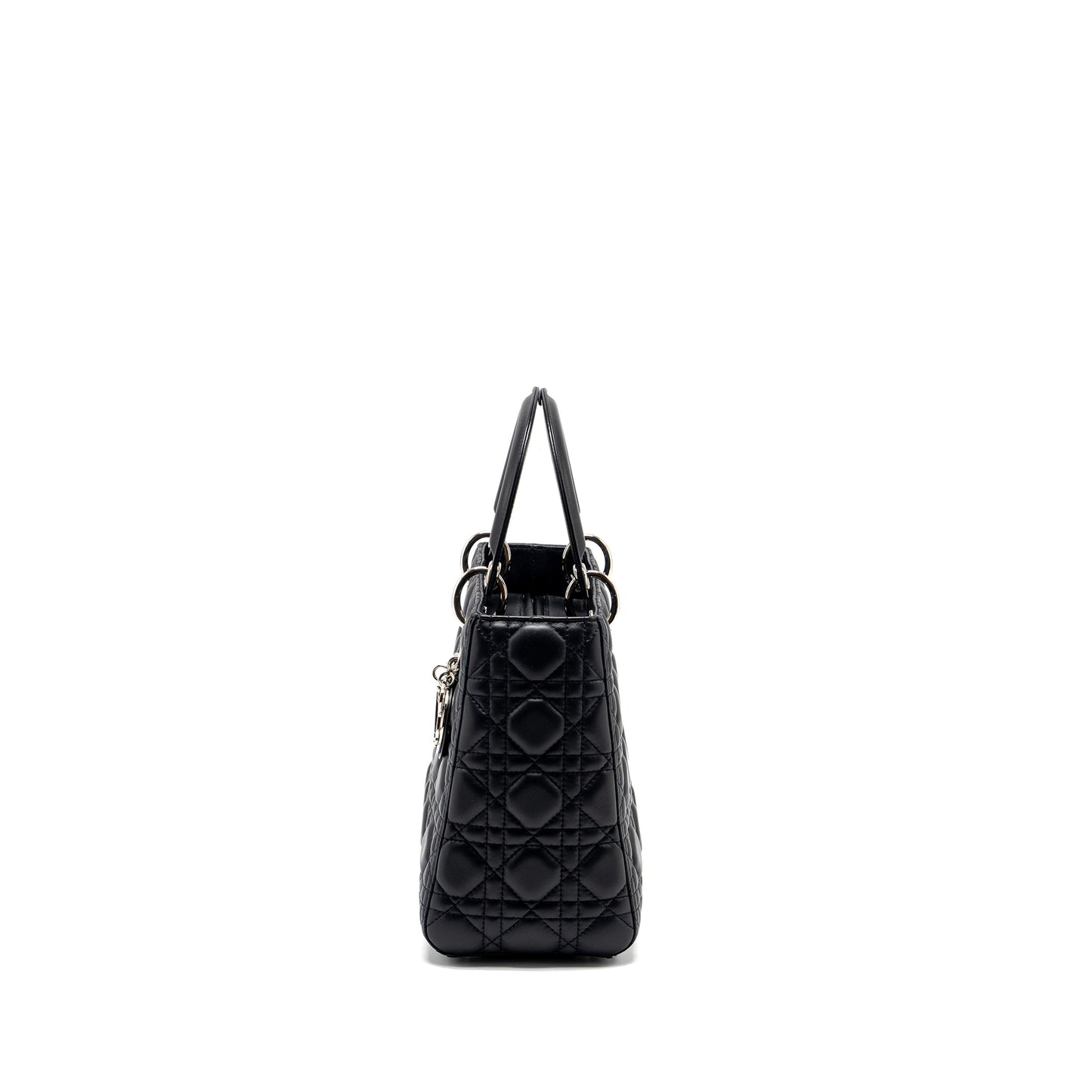Medium Lady Dior Lambskin Dark Blue